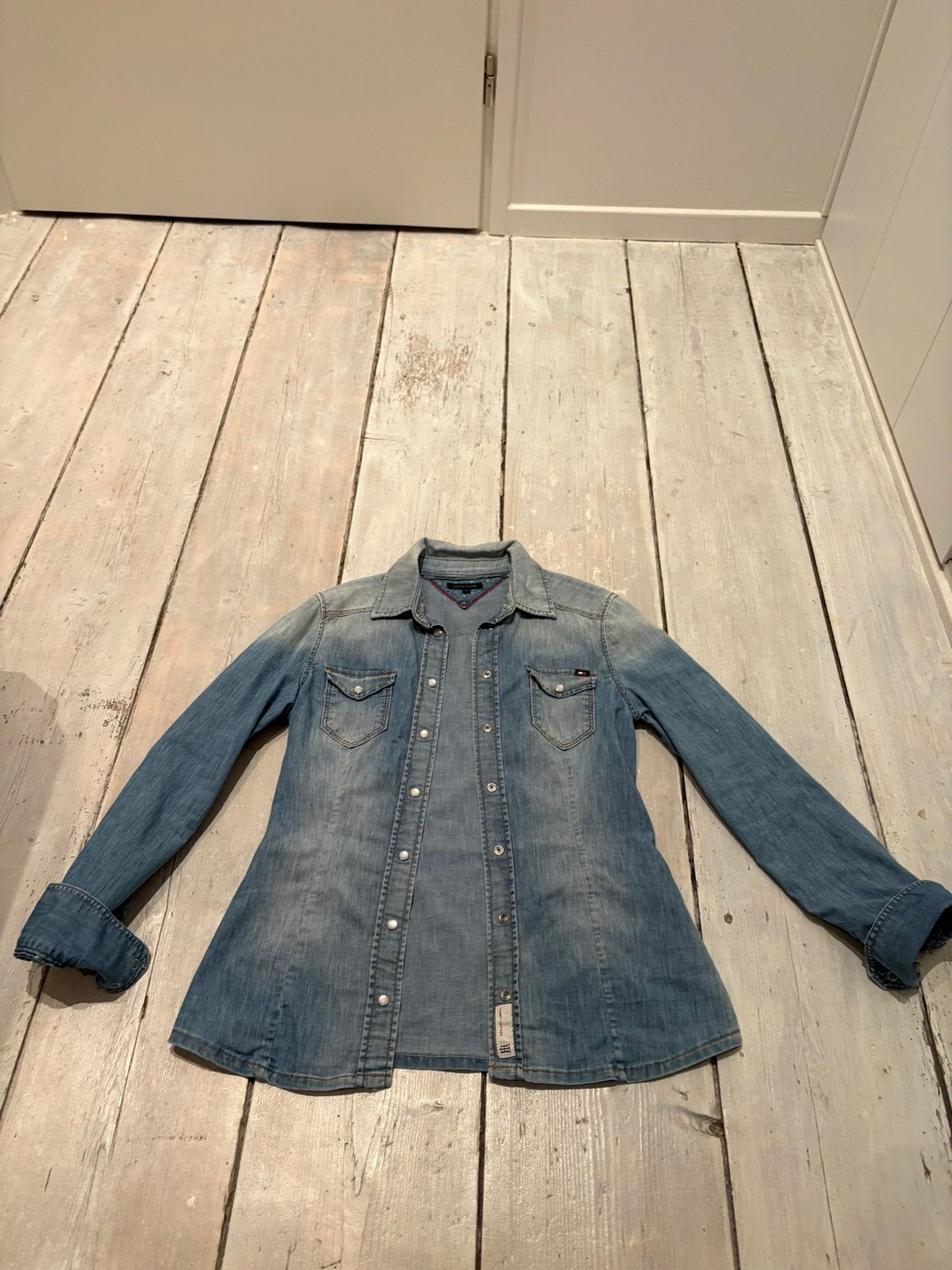 Blouse Tommy Hilfiger, Verzenden, Gedragen, Maat 36 (S), Blauw