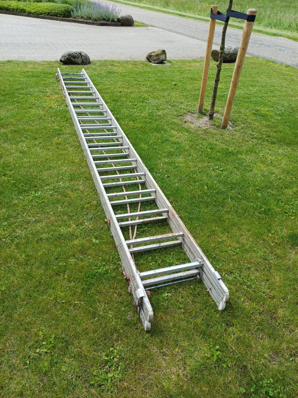 Ladder, Doe-het-zelf en Verbouw, Ladders en Trappen, Ophalen, Gebruikt, 4 meter of meer