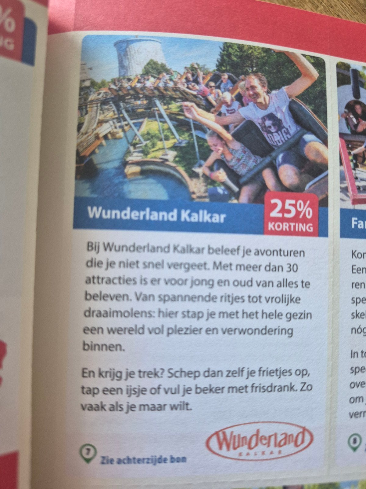 Wonderland kalkar, Drie personen of meer, Kortingsbon, Pretpark