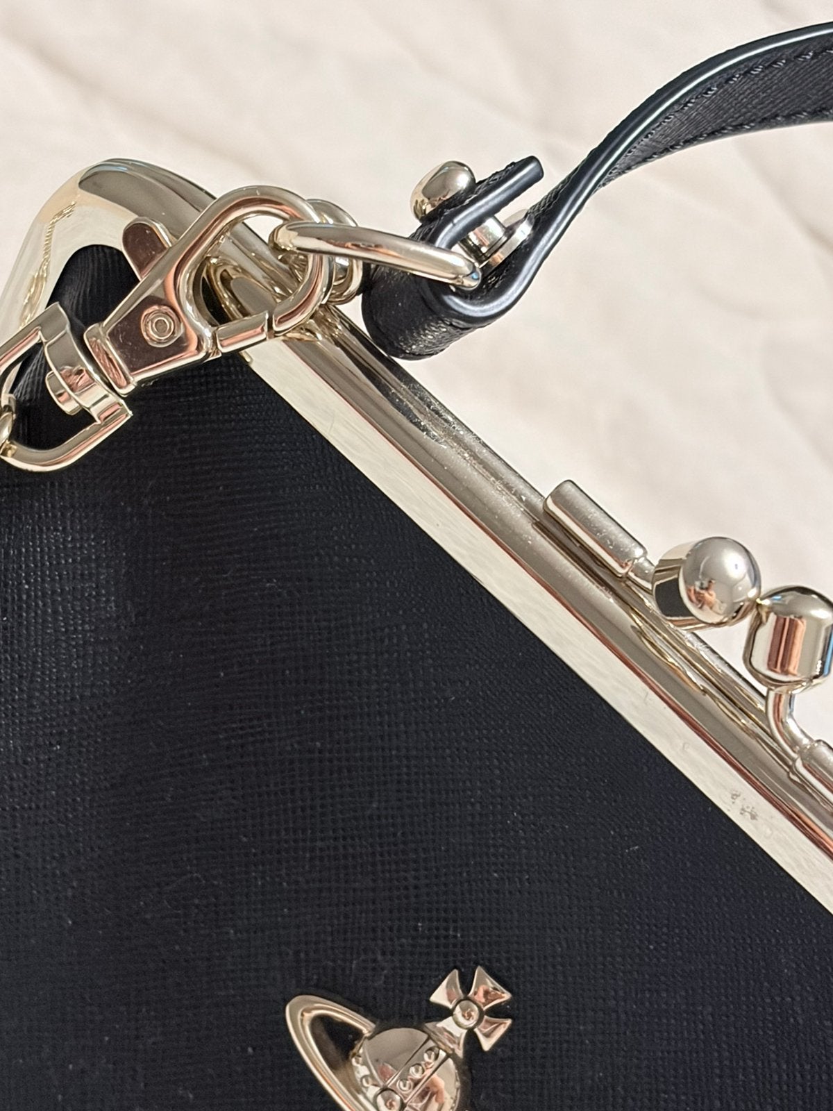 Vivienne Westwood granny frame tas kisslock nieuw! Inc. verz, Verzenden, Nieuw, Zwart, Avondtasje