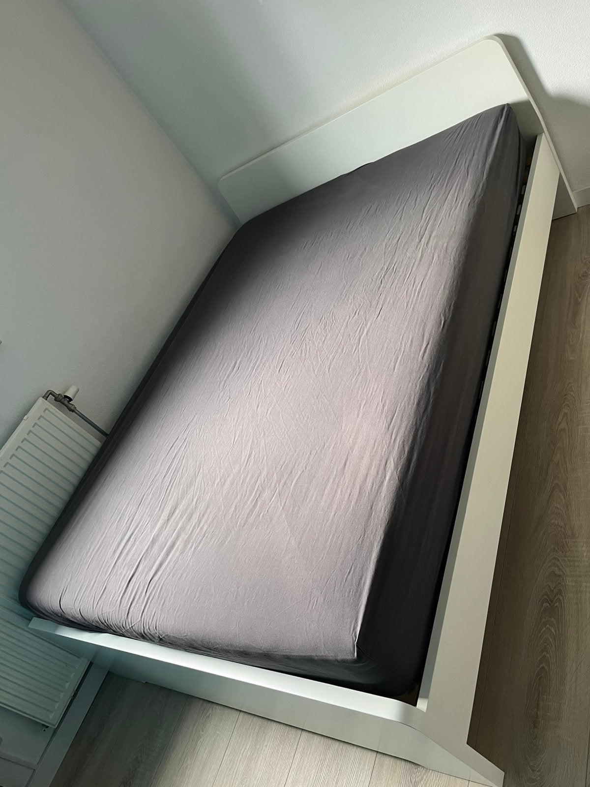 Ikea bed wit 140x200 met lattenbodem en matras, Huis en Inrichting, Ophalen, Wit, Tweepersoons, 140 cm