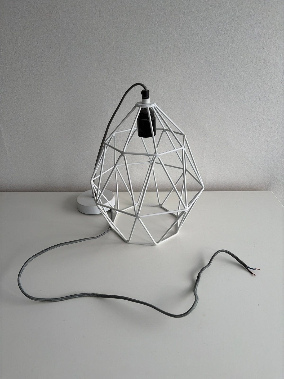 Hanglamp Firm Living - Wit geometrisch design, Ophalen, Scandinavisch, E27 (groot), Zo goed als nieuw