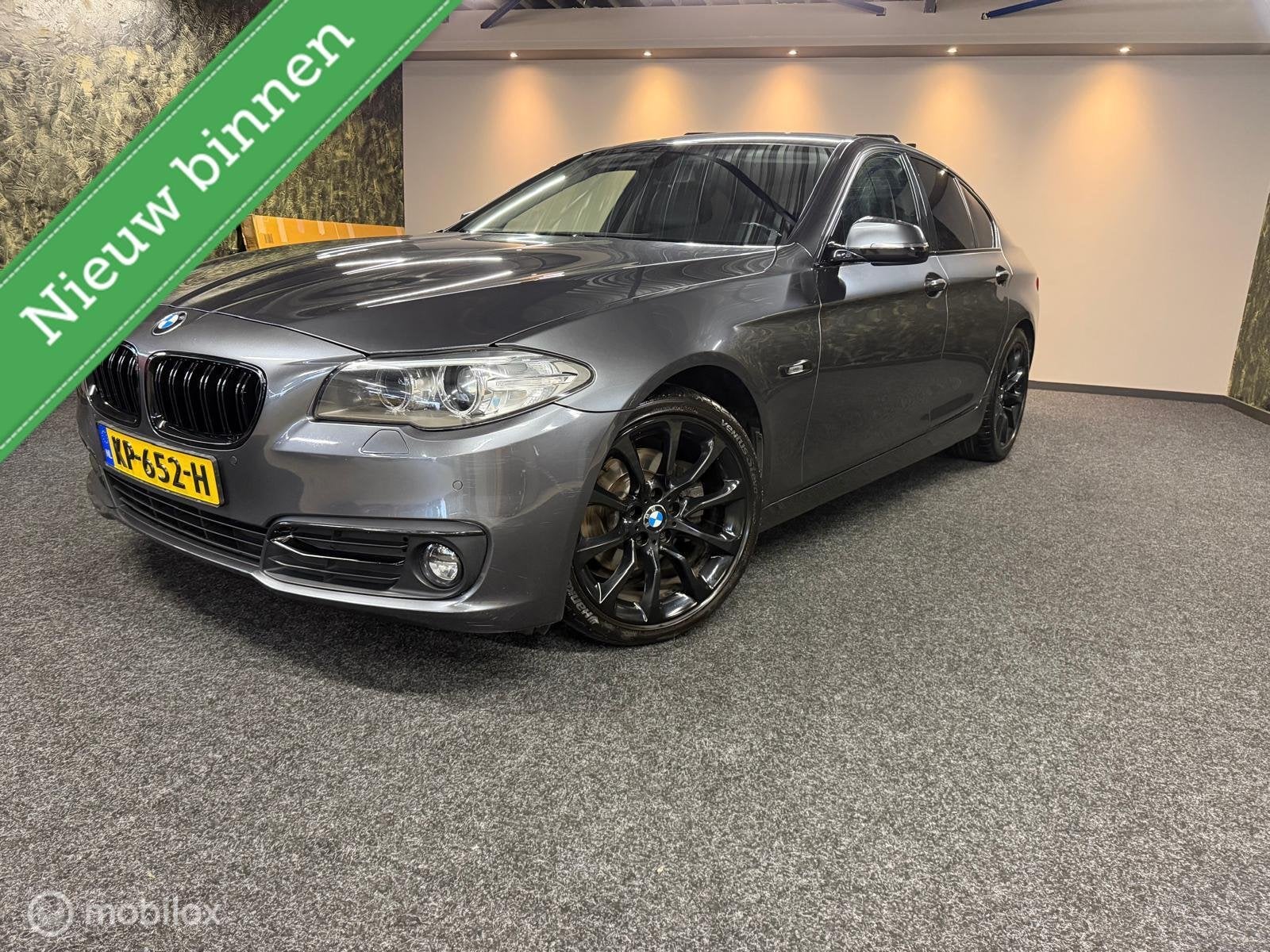 BMW 5-serie M Sport- Stoelver-Memory-Leder-PDC-Cruise-Nap, Automaat, Achterwielaandrijving, Gebruikt, 4 cilinders