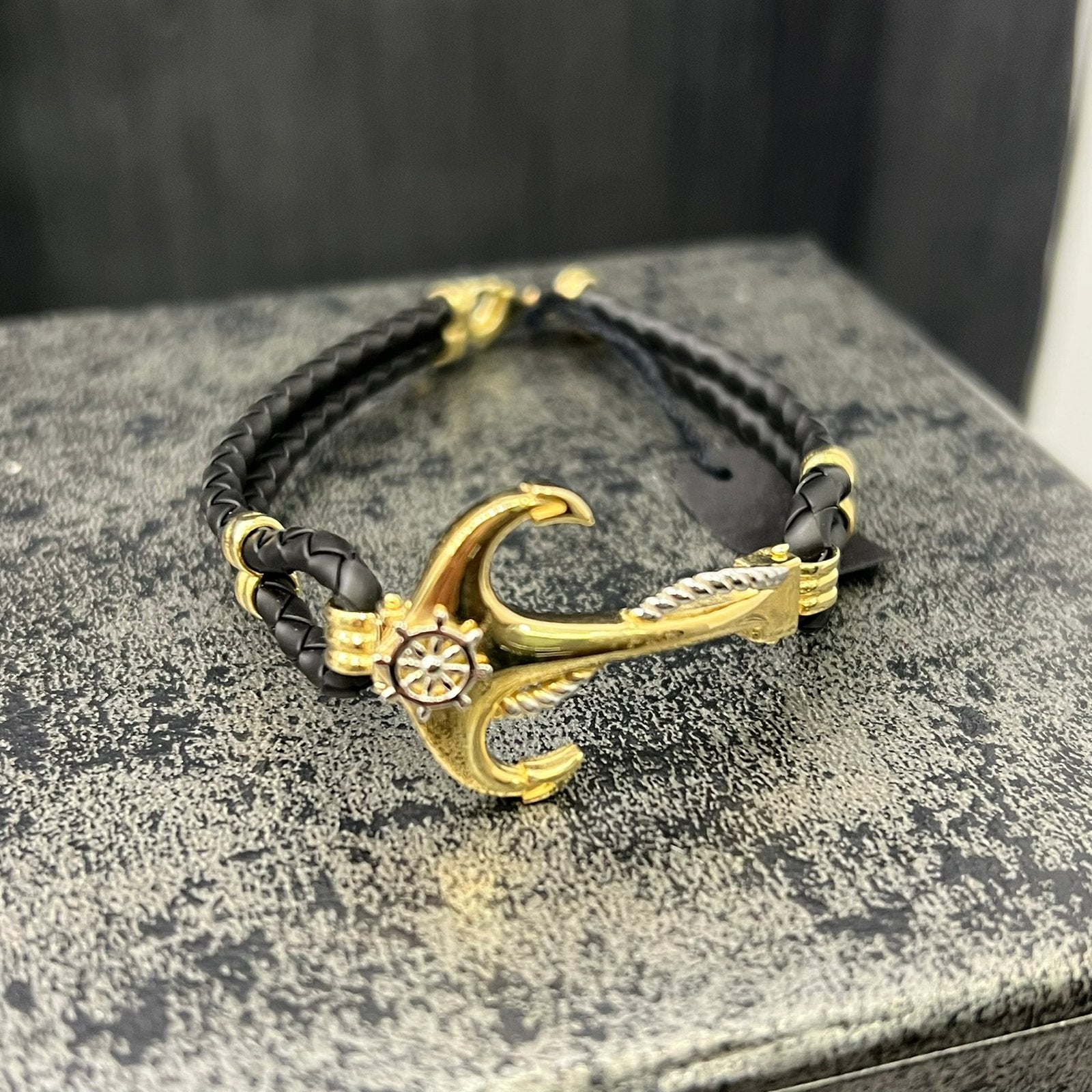 14 karaat gouden armband anker schakel, Ophalen of Verzenden, Zo goed als nieuw, Goud