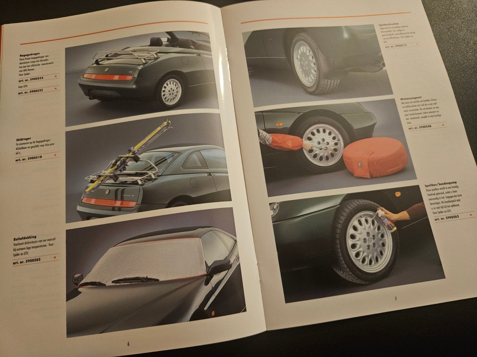 Brochure Alfa Romeo GTV & Spider Accessoires, Ophalen of Verzenden, Zo goed als nieuw, Alfa Romeo