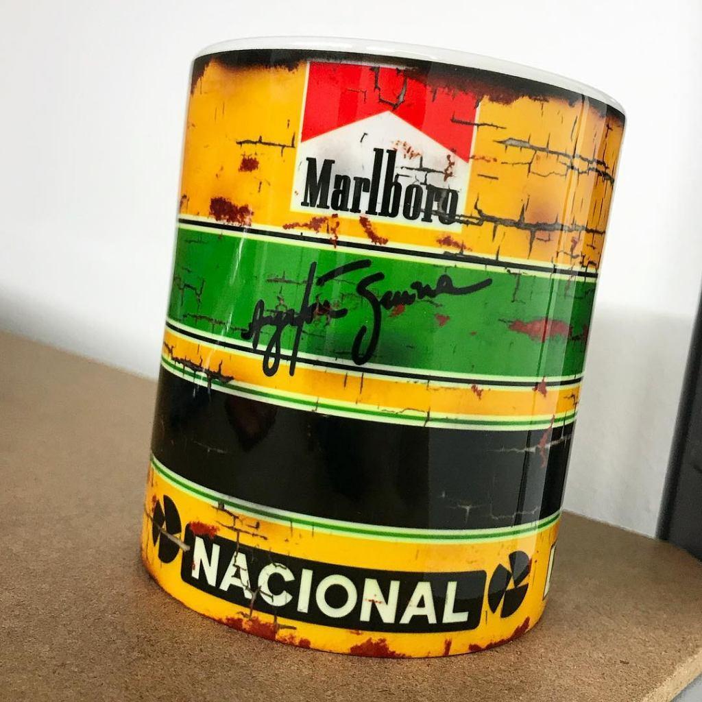 ✅ Ayrton Senna Helmet mok Vintage olie F1 Autosport NIEUW, Ophalen of Verzenden, Nieuw, Formule 1