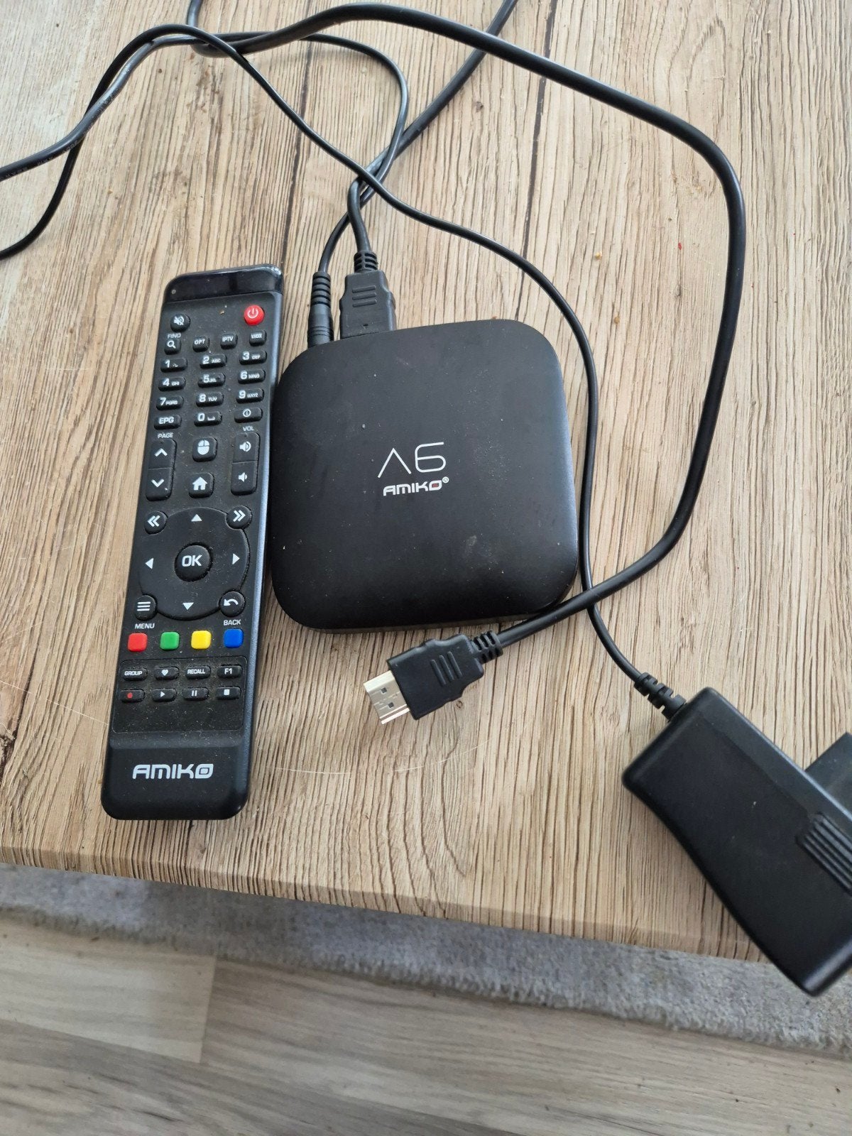 Amiko A6 Android TV Box met afstandsbediening, Audio, Tv en Foto, Mediaspelers, Gebruikt, Zonder harde schijf, HDMI, Ophalen of Verzenden