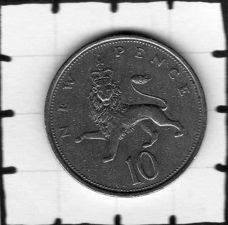 Munt Groot-Brittannië 10 new pence 1973., Verzenden, Overige landen, Losse munt