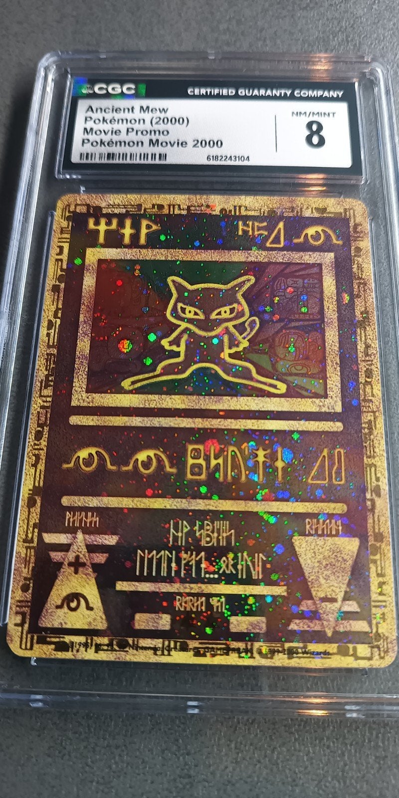 Ancient Mew Pokemon Movie Promo CGC 8 2000 swirl, Hobby en Vrije tijd, Ophalen of Verzenden, Nieuw, Losse kaart, Foil