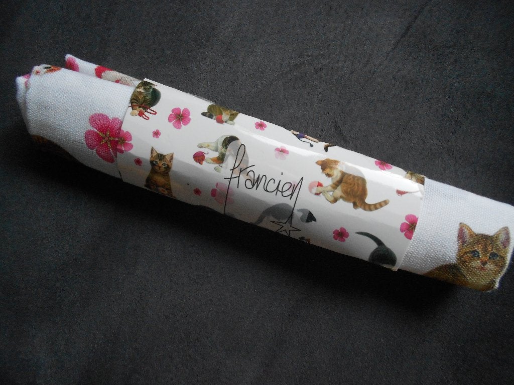 2 placemats Franciens katten, Ophalen, Katoen, Nieuw, Francien
