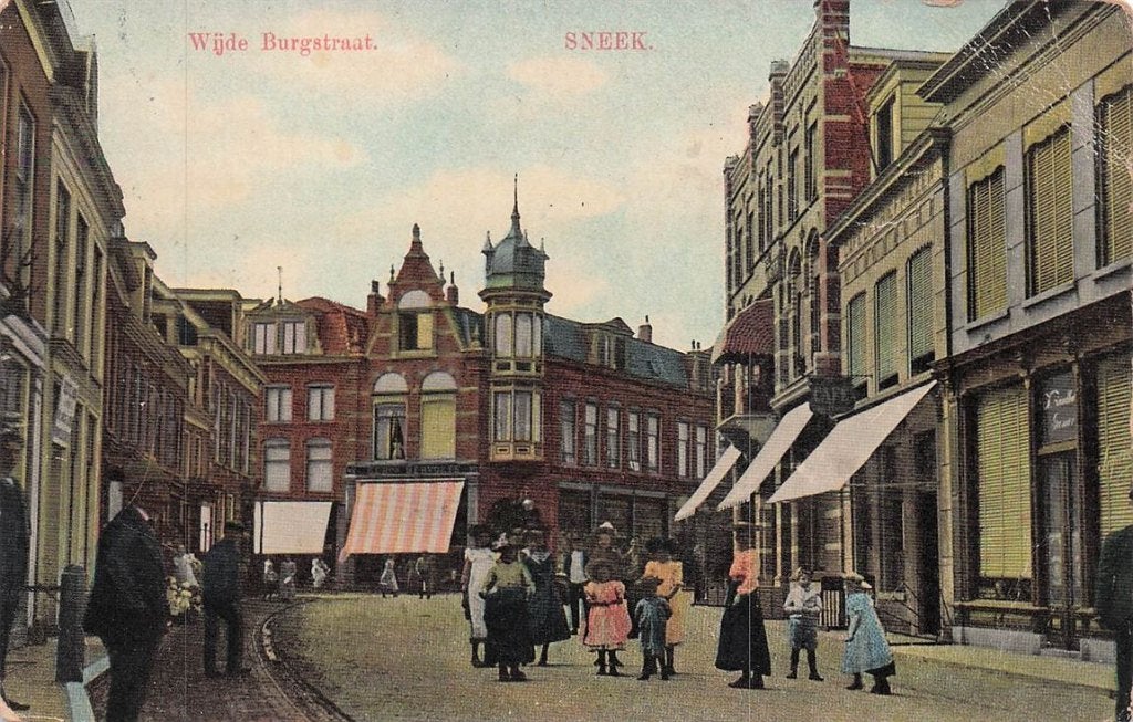 703-436-027 Wijde Burgstraat Sneek, Verzamelen, Ophalen of Verzenden, Voor 1920, Friesland