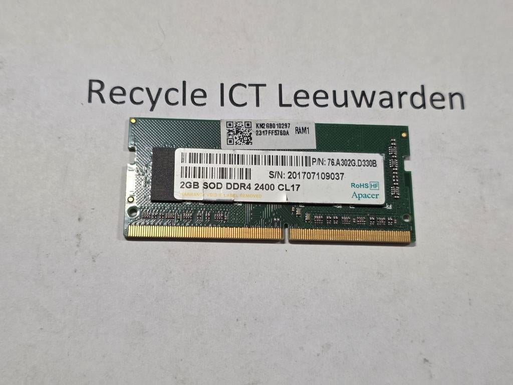 Apacer 2gb laptop ram geheugen ddr4 pc4 2400t, Computers en Software, Gebruikt, DDR4, Ophalen of Verzenden, 2 GB