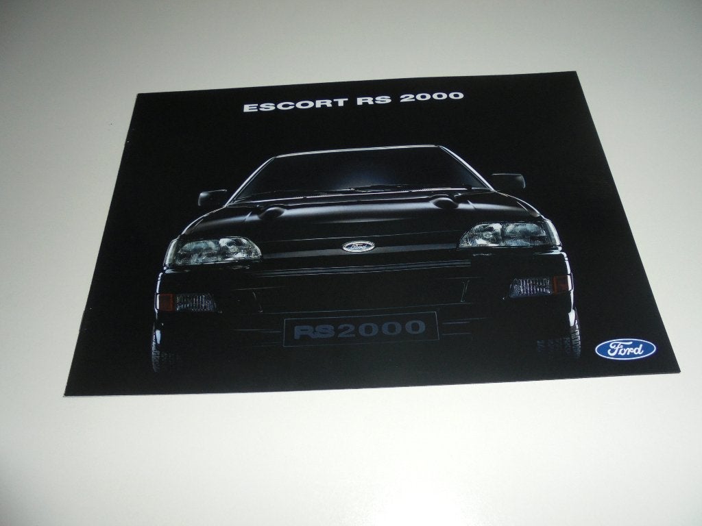 brochure Ford Escort RS 2000 modellen 1992, Ophalen of Verzenden, Nieuw, Ford