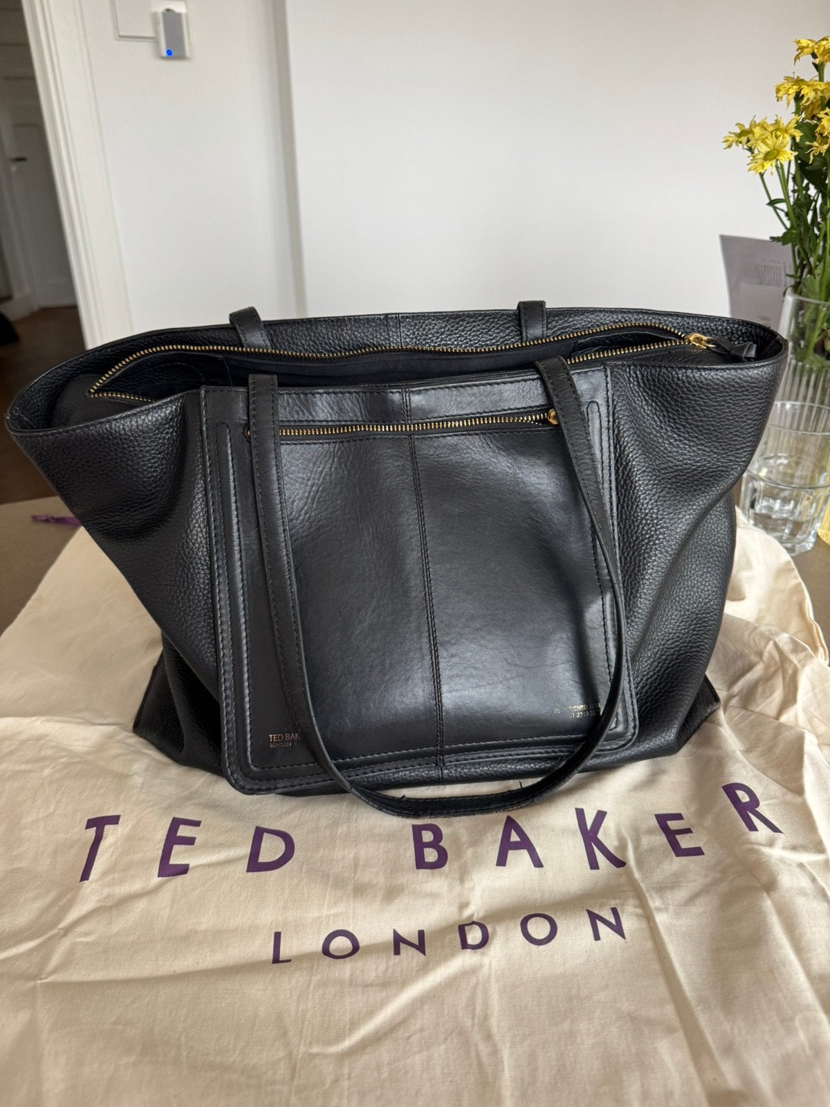 Ted Baker Nish Tote bag black, Ophalen of Verzenden, Gebruikt, Zwart, Schoudertasje