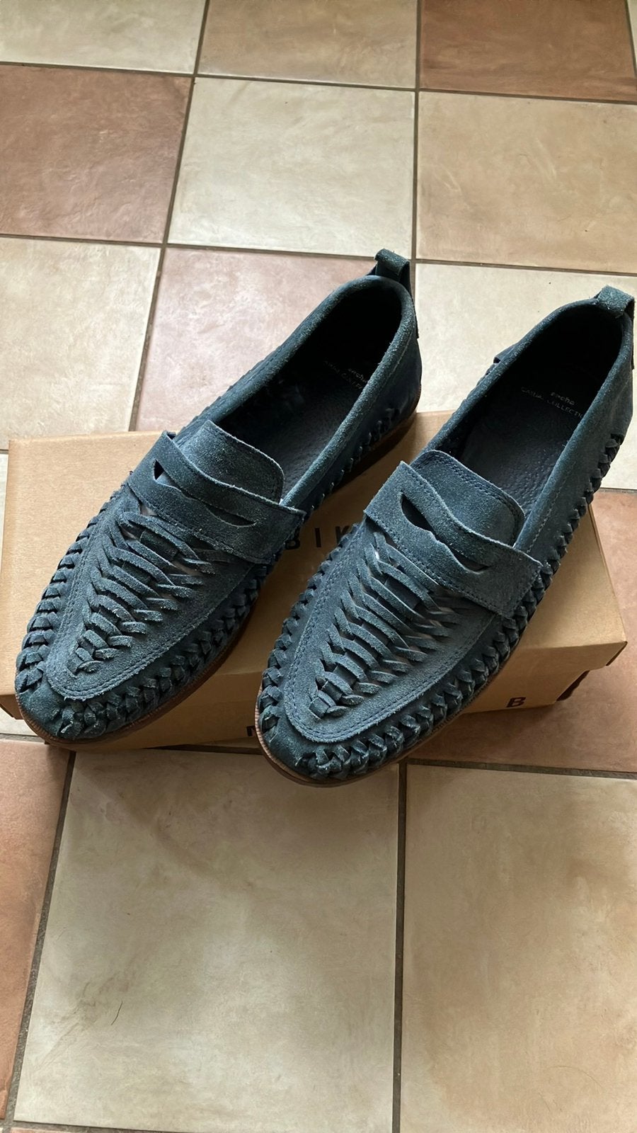 Loafers grijs/blauw Sacha casual collection., Loafers, Blauw, Ophalen of Verzenden, Zo goed als nieuw