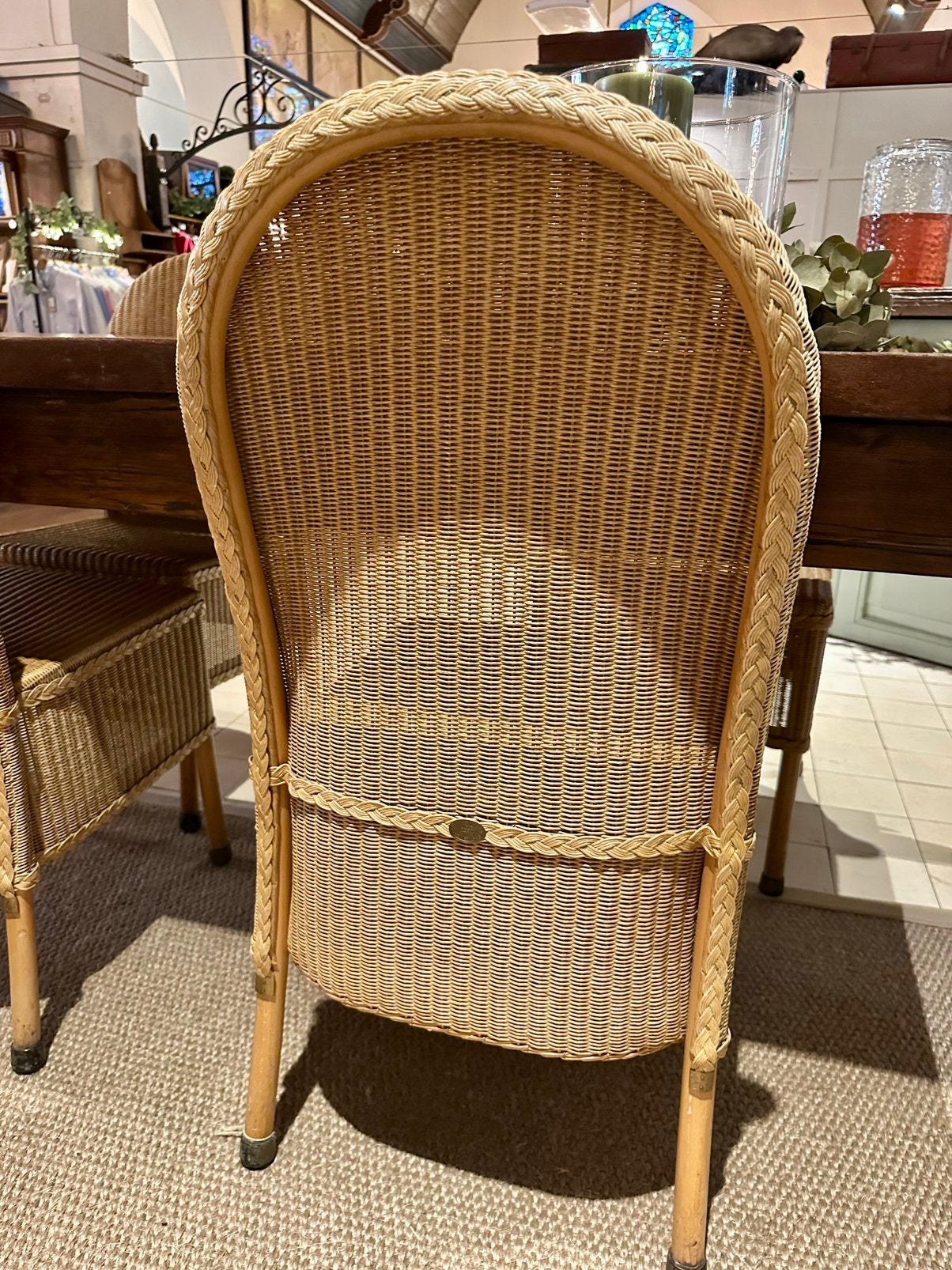 Rotan eetkamerstoel met hoge rugleuning 4 stoelen, Ophalen
