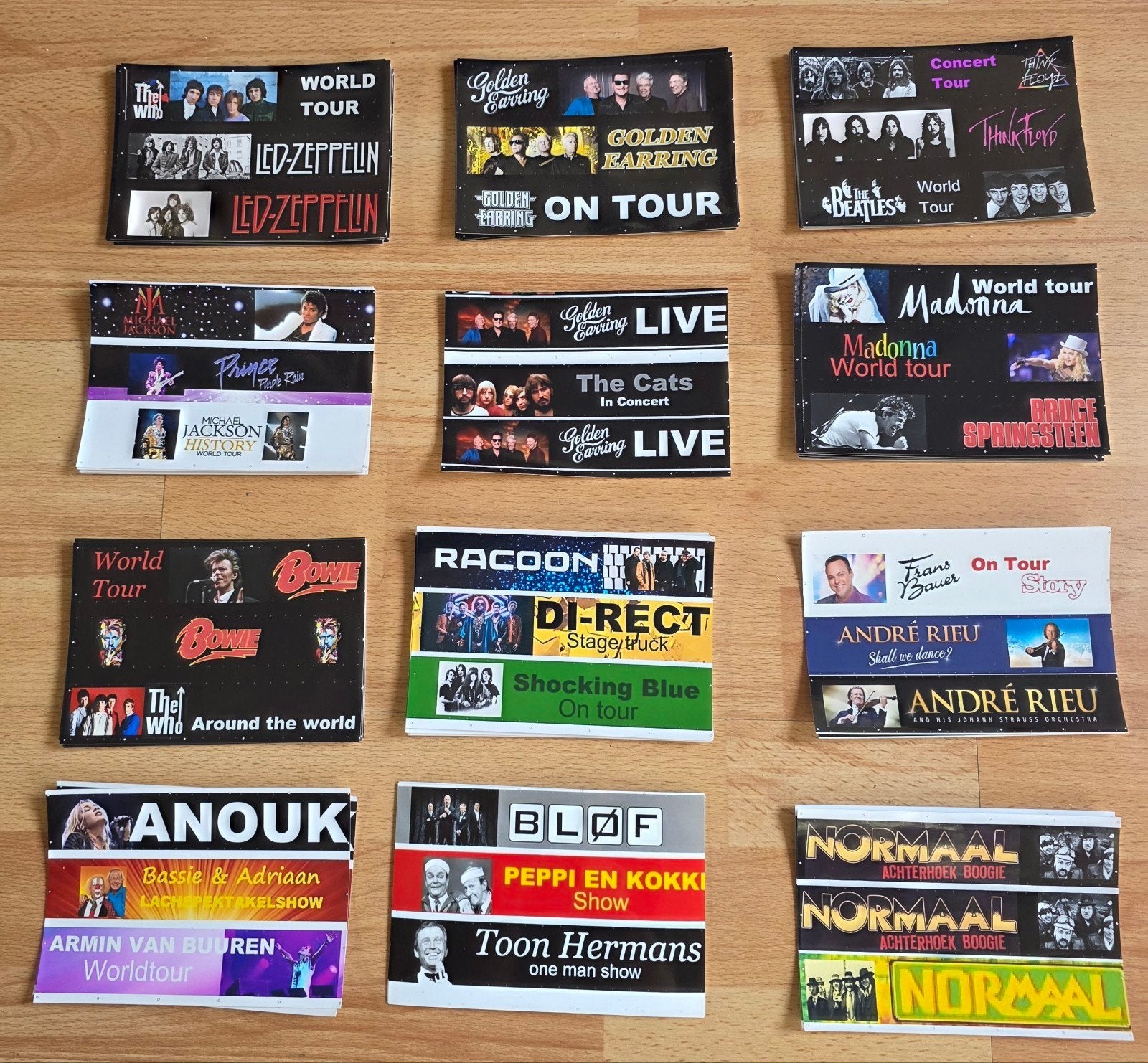 Muziekartiesten Tour Memorabilia Collectie, Ophalen, Gebruikt, Foto of Kaart