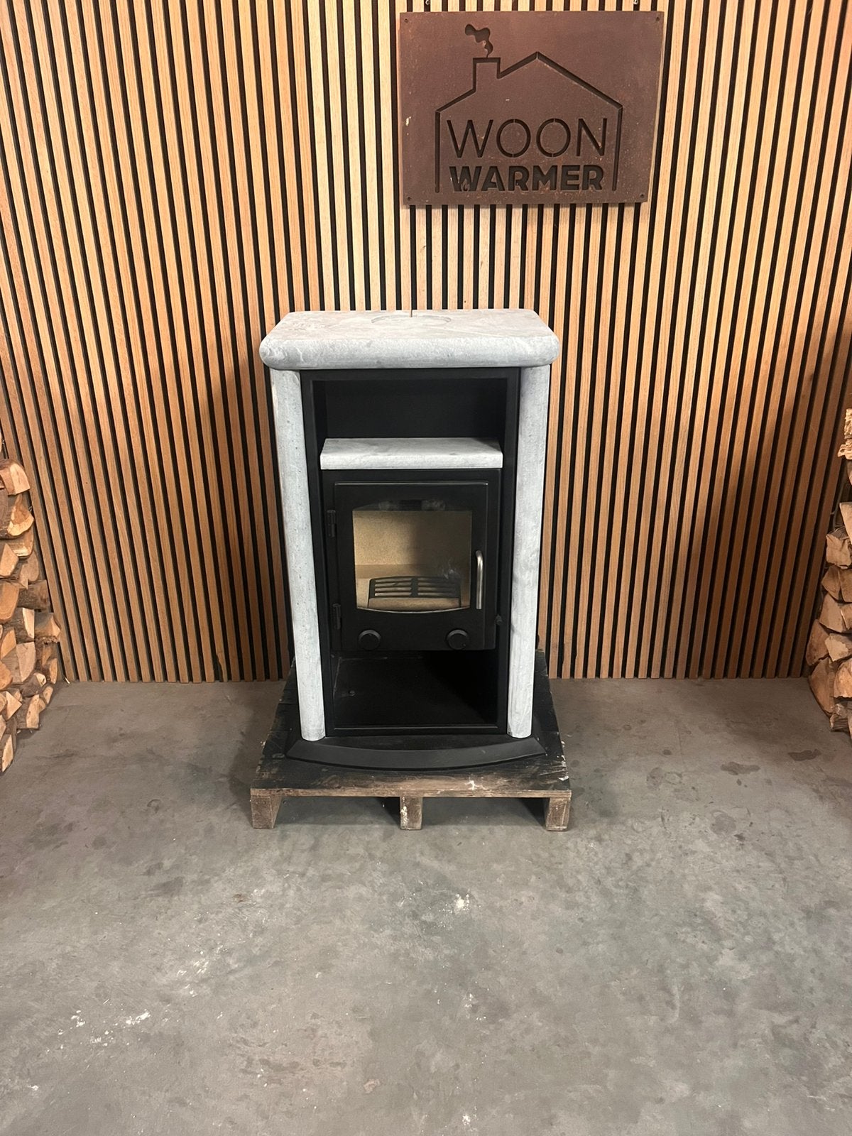 26076 Speksteenkachel Nagykun 7kw, Ophalen, Info@woonwarmer.nl, Gebruikt, Houtkachel
