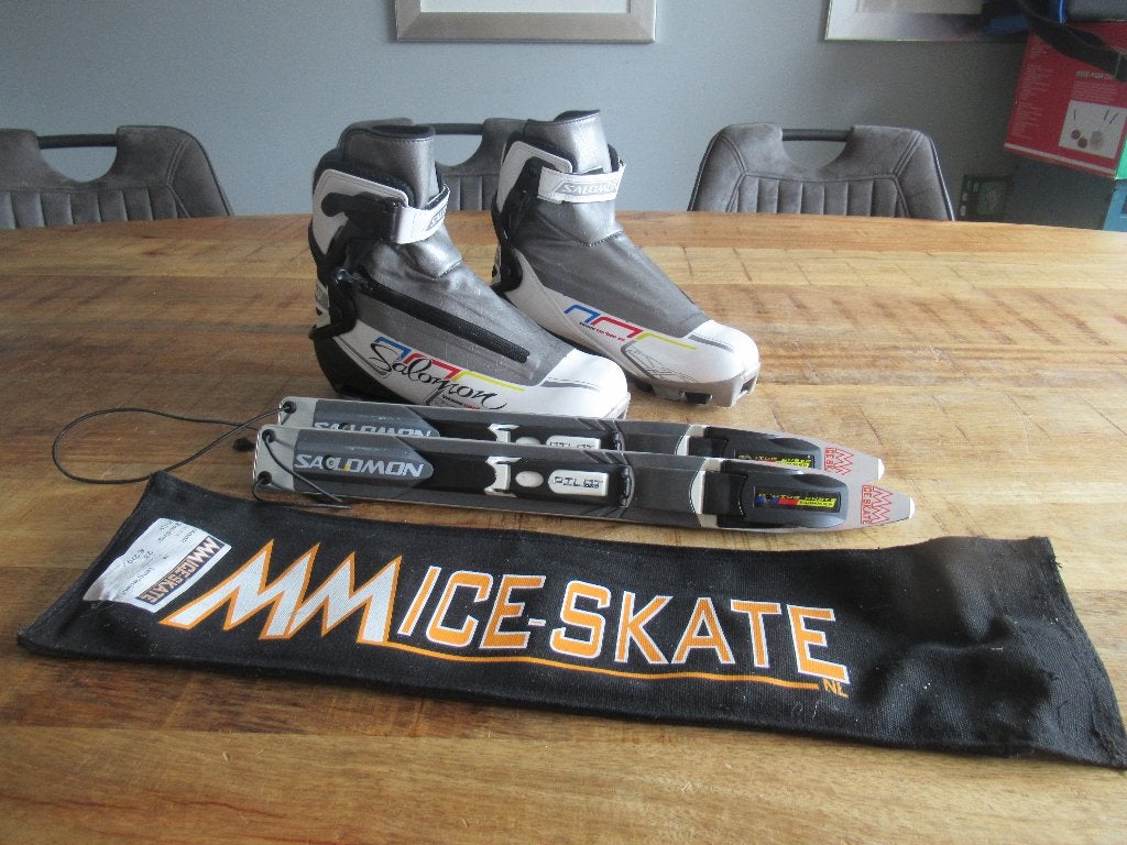 Salomon klapschaatsen + losse woman Vitane Carbon SK Maat 38, Overige merken, Klapschaats, Ophalen of Verzenden, Zo goed als nieuw