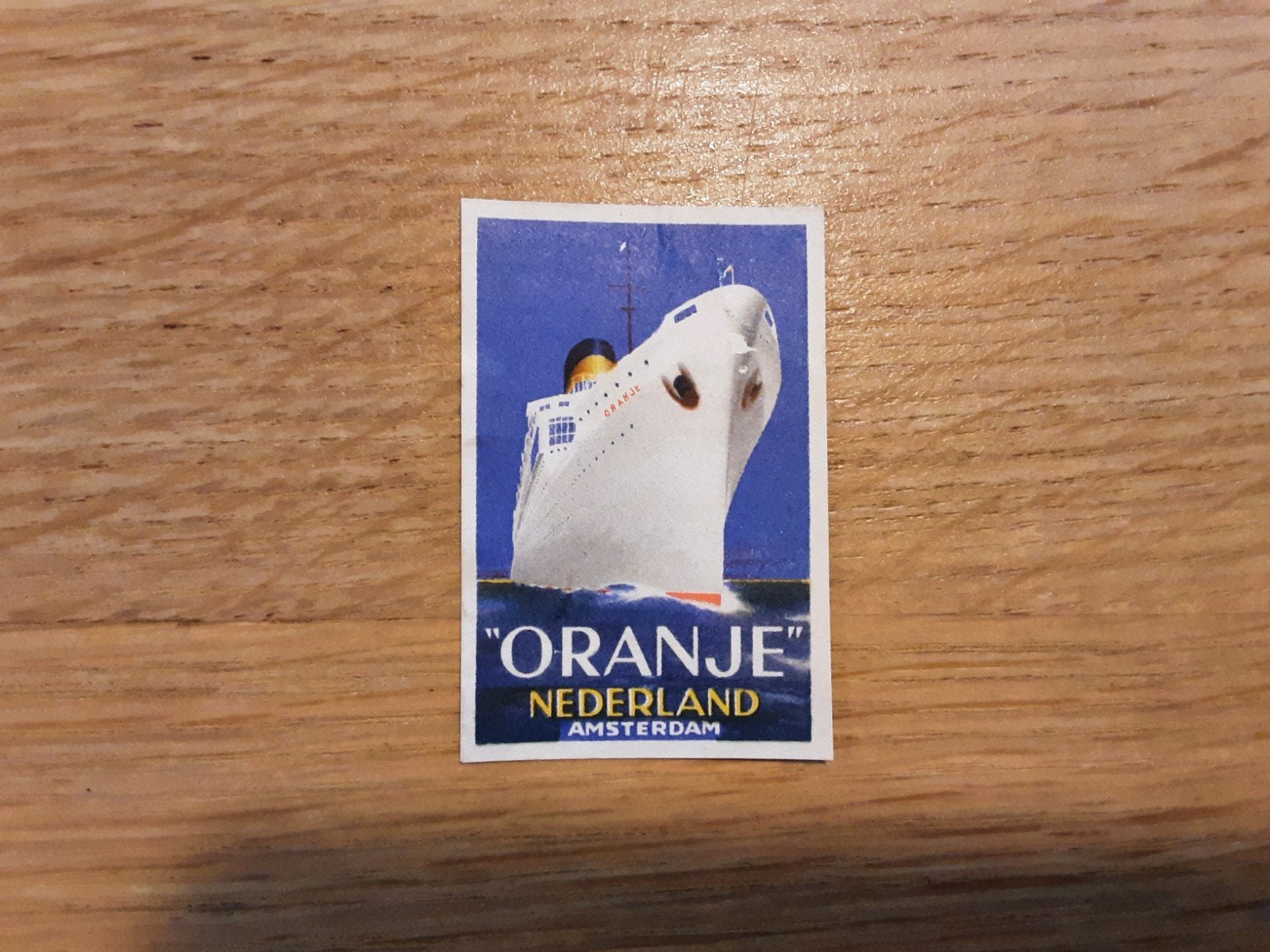 Sluitzegel Stoomschip Oranje Nederland Amsterdam NSM, Ophalen of Verzenden