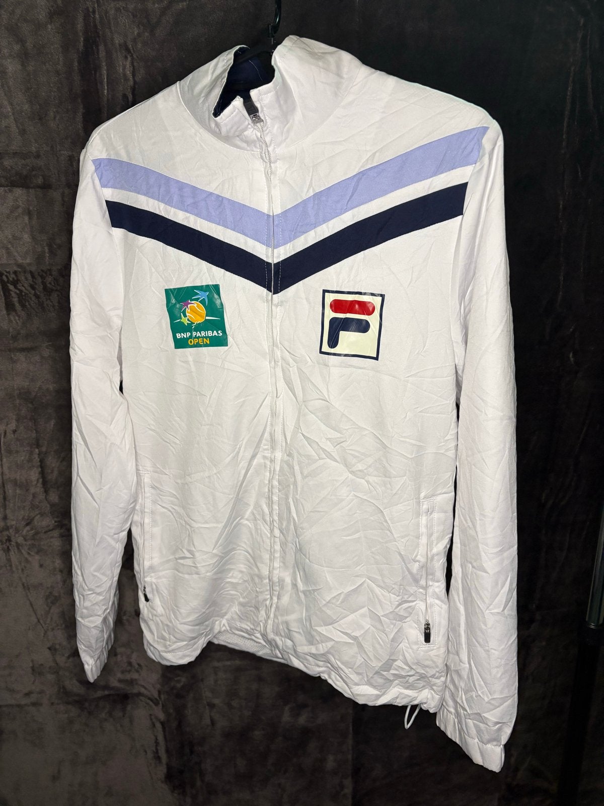 Vintage FILA x BNP Paribas Open Jasje, Kleding | Heren, Verzenden, Gedragen, Maat 46 (S) of kleiner, Wit