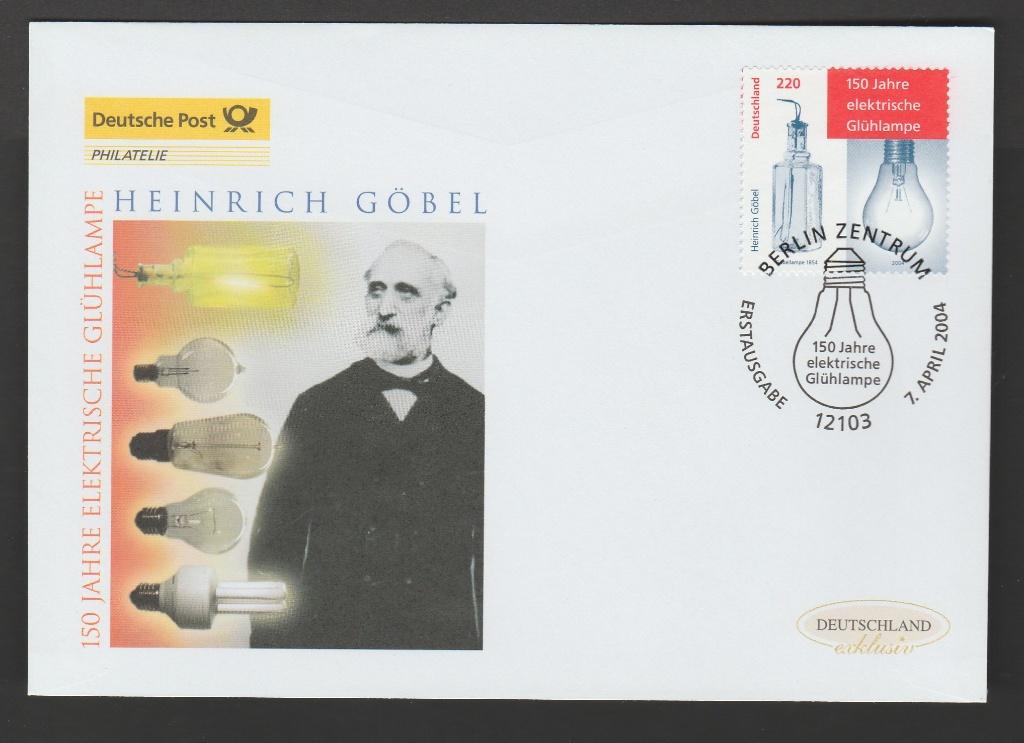 Duitsland - FDC Michelnr 2395 - Heinrich Gobel, gloeilamp, Verzenden, 1990 tot heden, Postfris