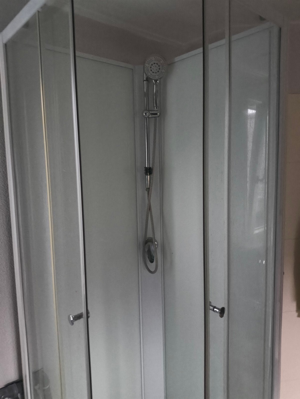 Douchecabine 80x80cm met afvoerpomp - Nooddouche, Doe-het-zelf en Verbouw, Sanitair, Ophalen, Gebruikt, Glas, Douche