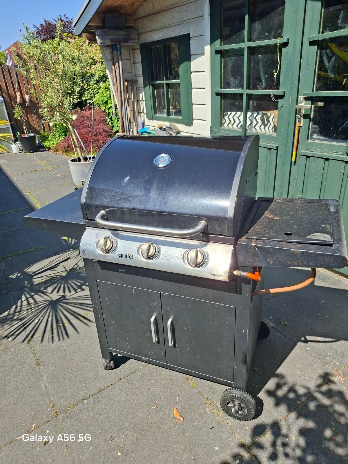 Grilld gasbarbecue met zijbrander, Ophalen of Verzenden, Gebruikt, Grilld