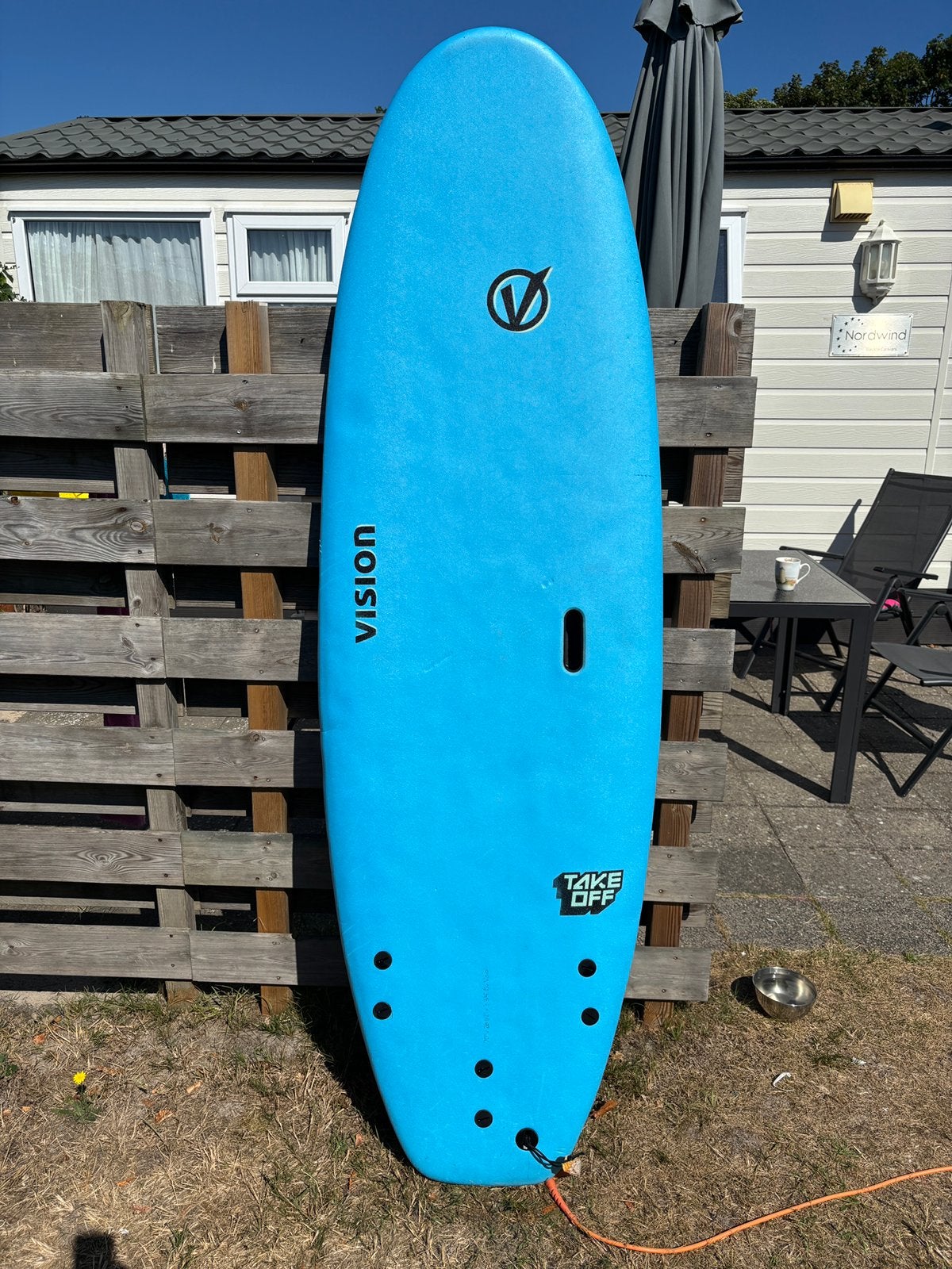 Vision Take-Off 7’0 surfboard/softboard, Ophalen, Gebruikt, Shortboard, Met vinnen