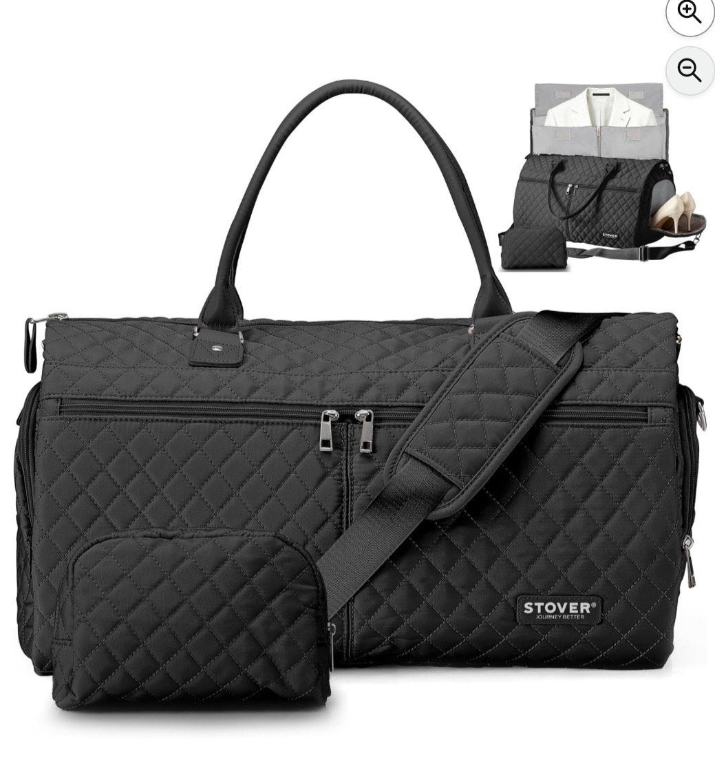 Stover 2-in-1 Reistas & Kledingtas - Zwart, 40 tot 60 cm, 20 tot 30 cm, Zwart, Nieuw