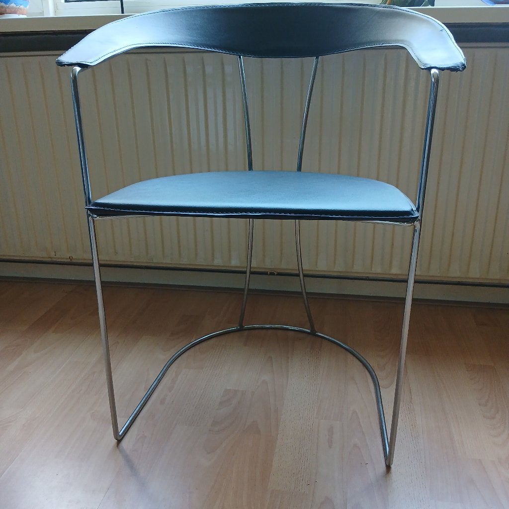 Vintage Arrben Ursula stoel Italy., Huis en Inrichting, Gebruikt, Zwart, Vintage, Ophalen of Verzenden