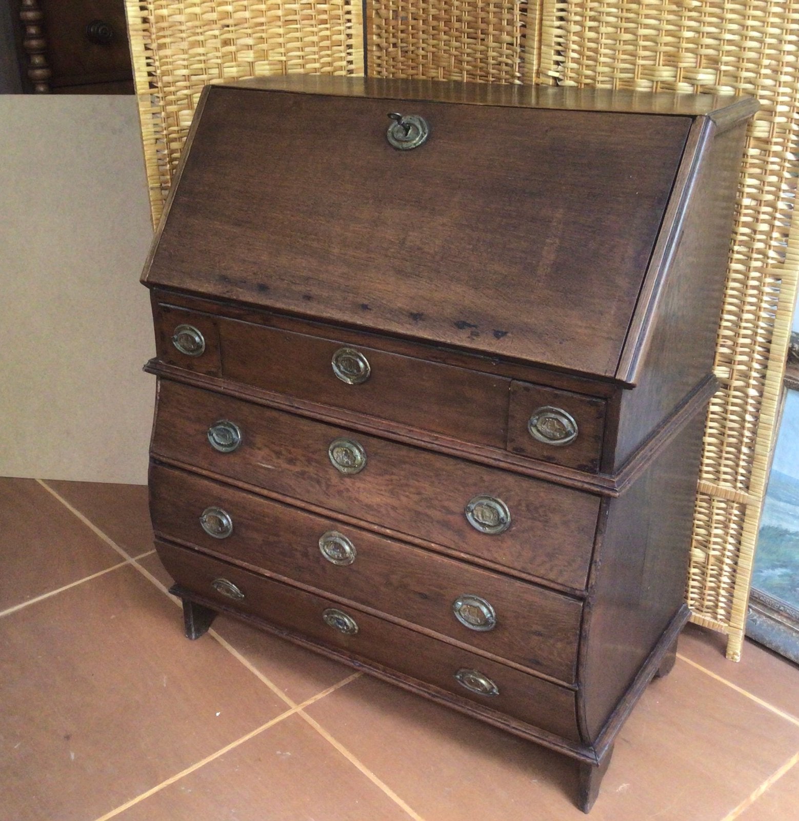 Antieke eikenhouten secretaire, Antiek en Kunst, Antiek | Meubels | Kasten, Ophalen of Verzenden
