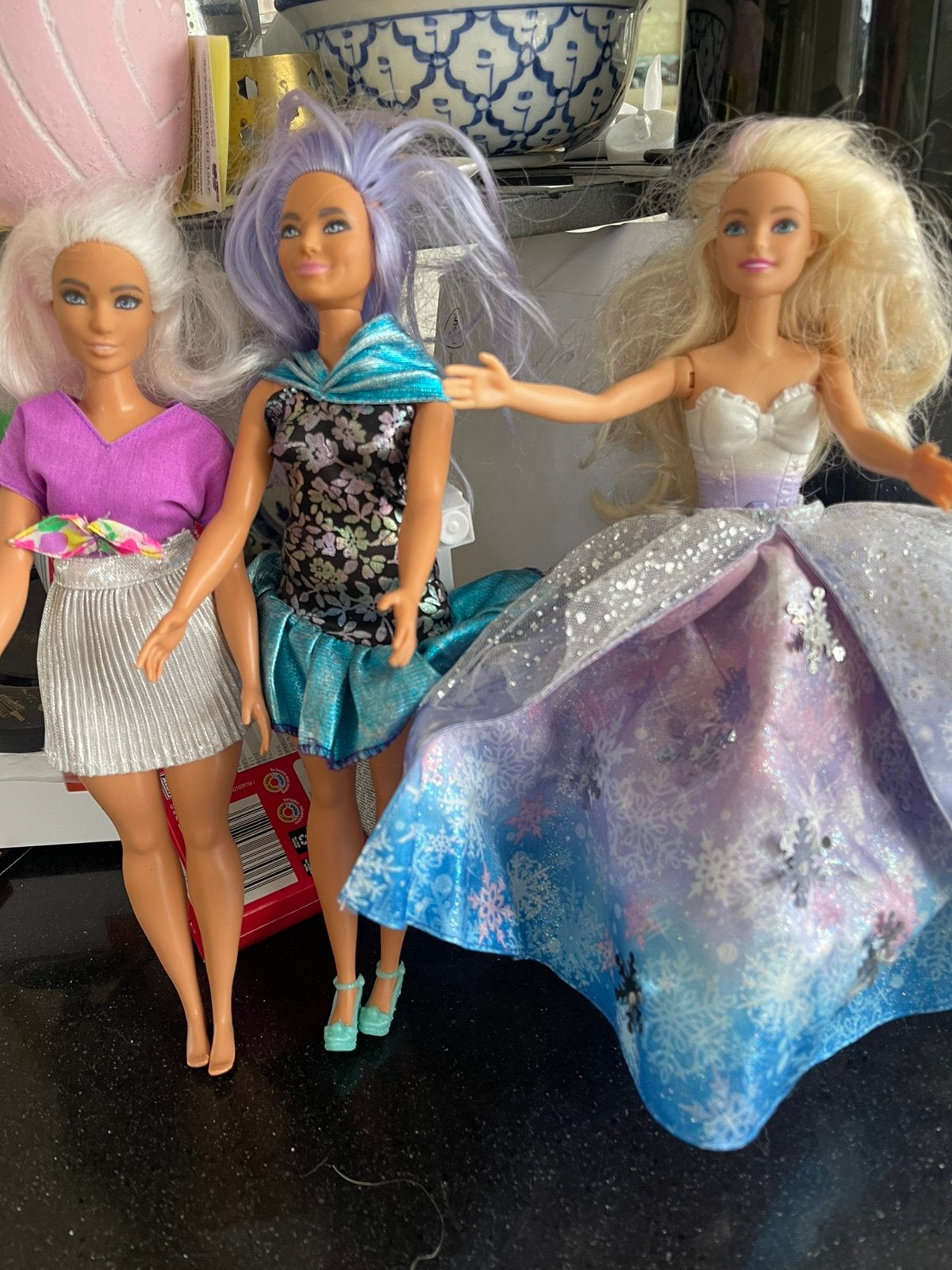 Set van 3 Barbiepoppen - Gebruikt, Ophalen of Verzenden, Babypop