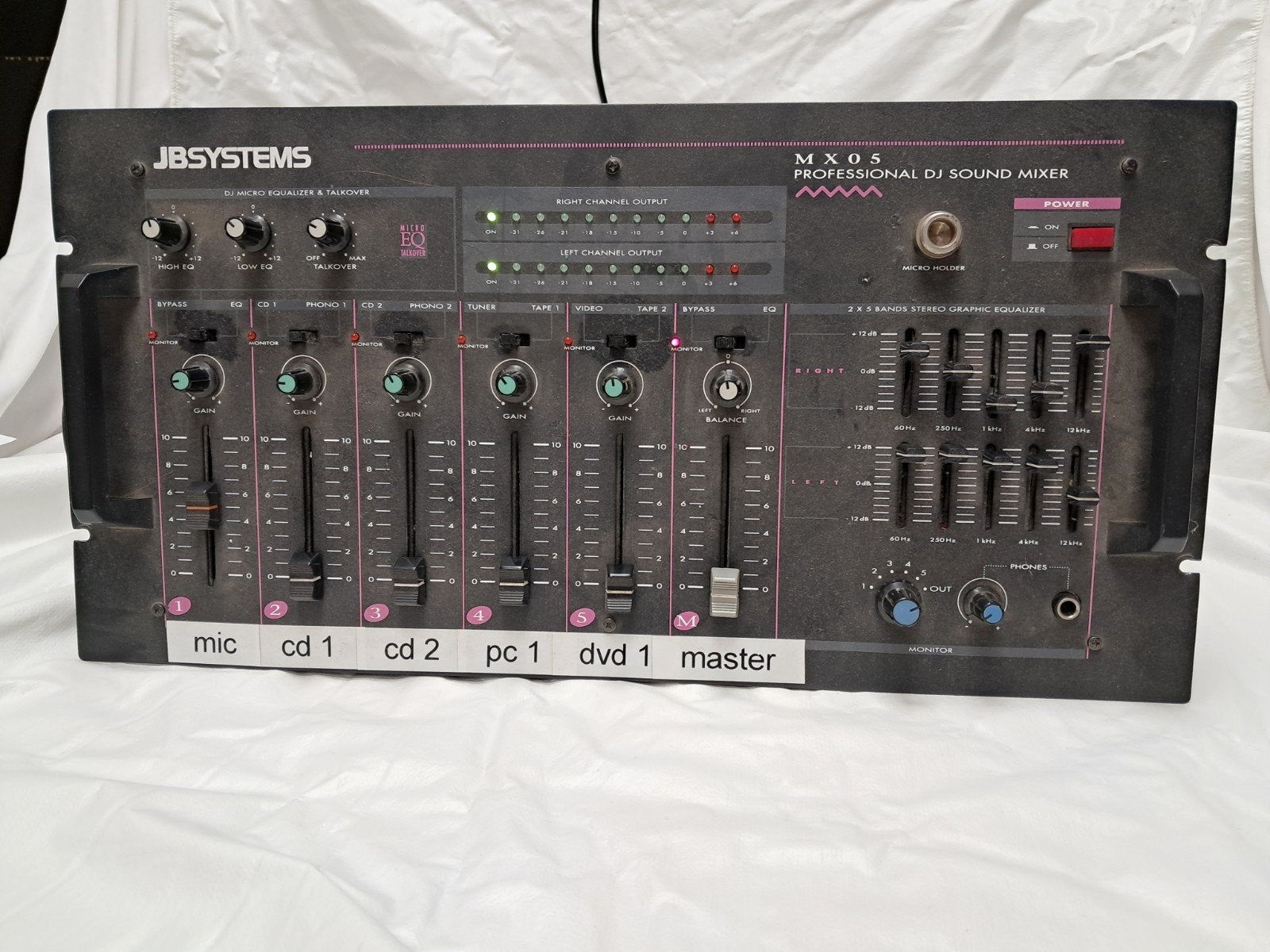 JB Systems MX05 Professionele DJ Sound Mixer, Muziek en Instrumenten, Mengpanelen, Ophalen of Verzenden, Gebruikt, 5 tot 10 kanalen