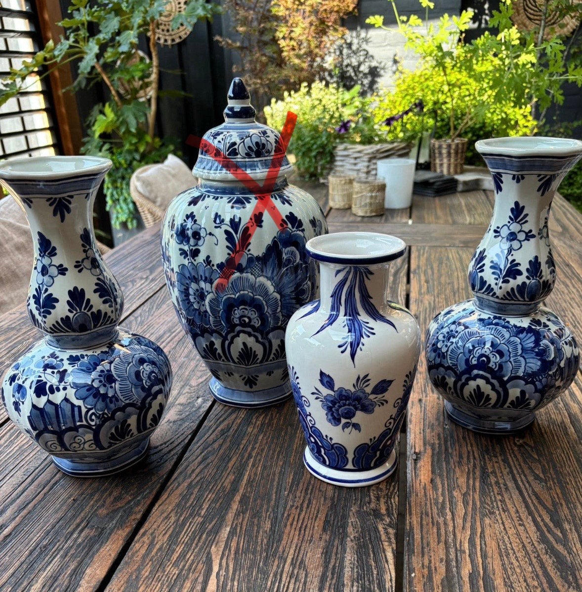 Vazen Delfs blauw, Antiek en Kunst, Ophalen