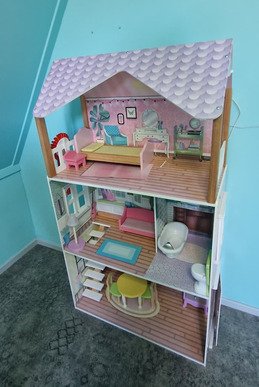 KidKraft Poppenhuis met Meubels - Zo goed als nieuw, Ophalen of Verzenden, Zo goed als nieuw, Poppenhuis