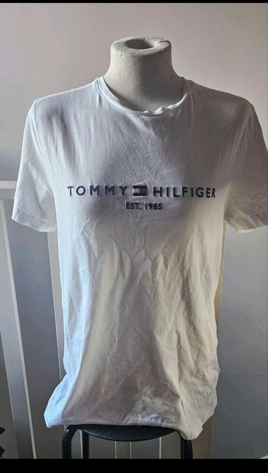 Tommy Hilfiger wit t-shirt, Maat 52/54 (L), Wit, Tommy Hilfiger, Ophalen of Verzenden