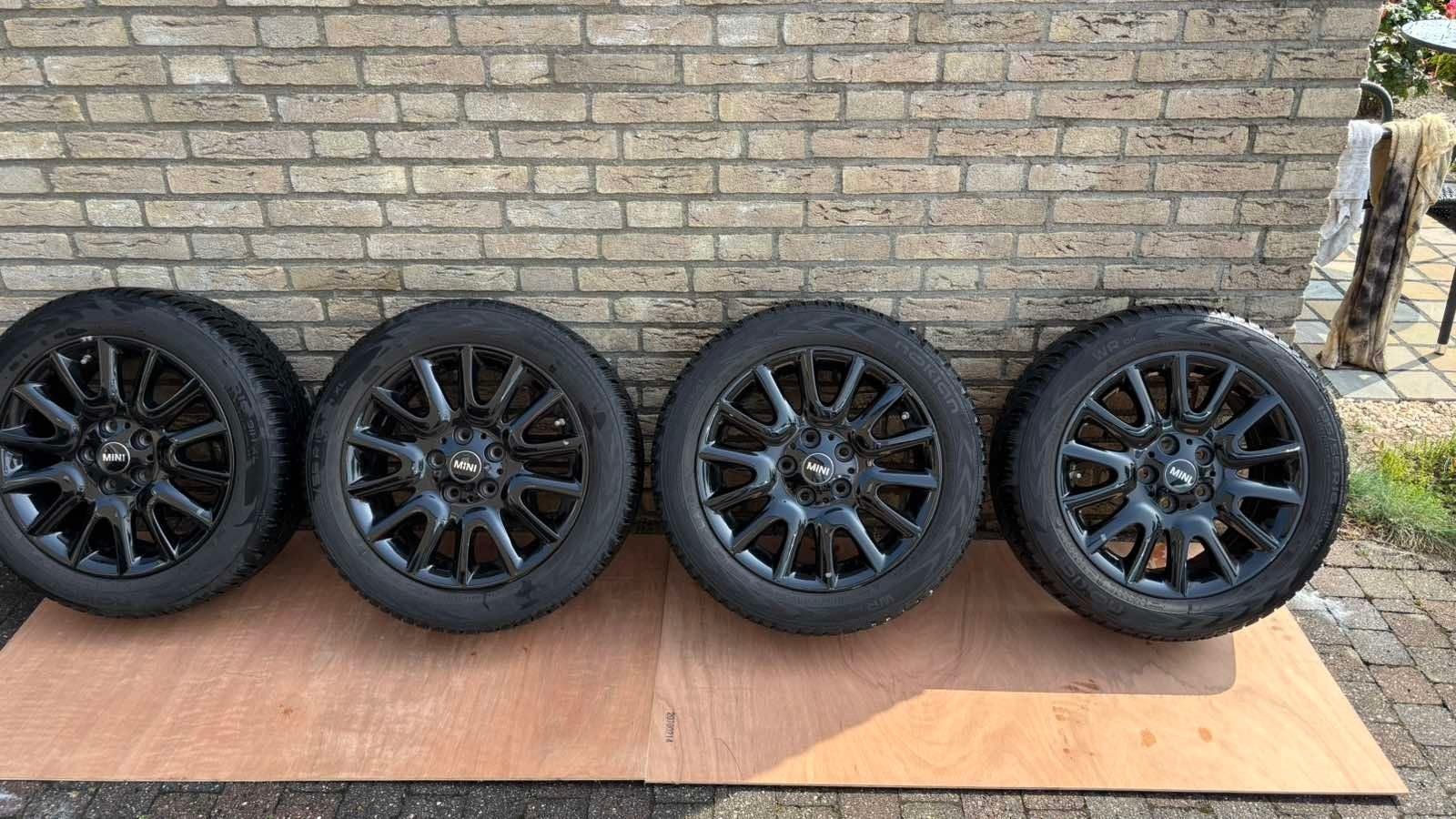 Mini Cooper Velgen met winterbanden 195/55/R16 91H XL, Ophalen, 16 inch, Banden en Velgen, Winterbanden
