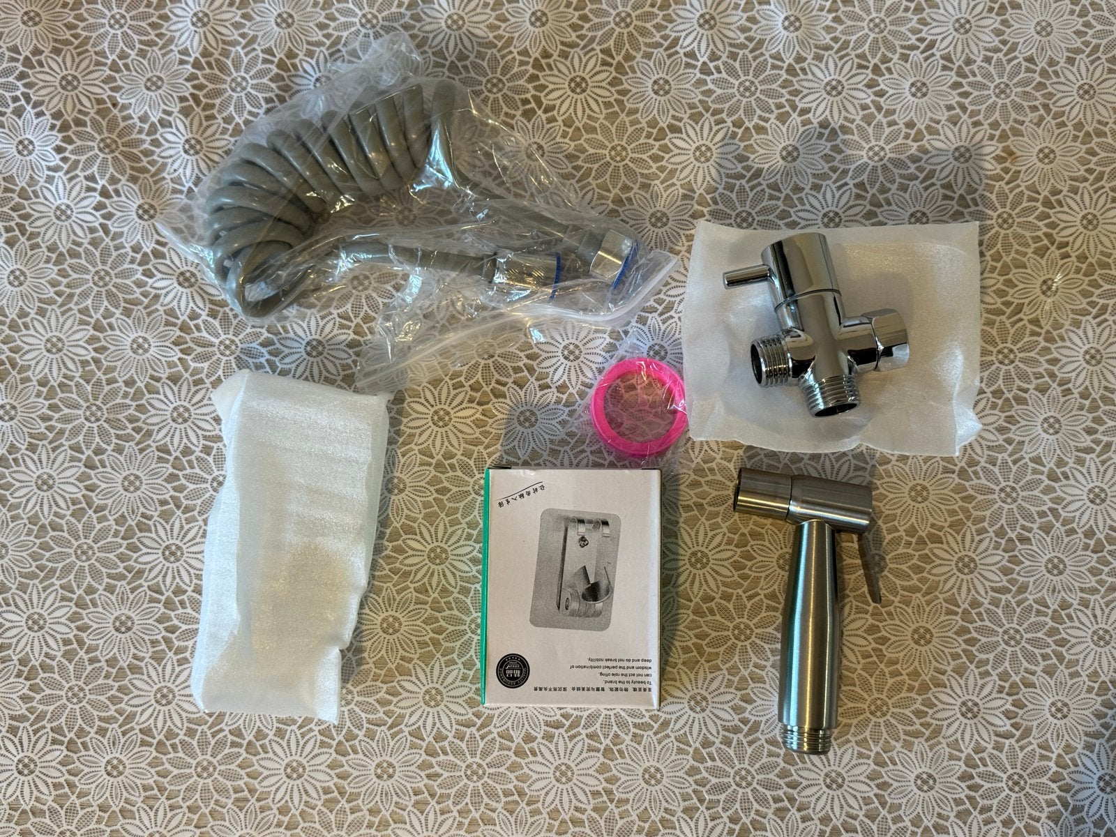 Bidet sproeier set met kraan en slang - Nieuw, Ophalen of Verzenden, Nieuw, Chroom, Overige typen