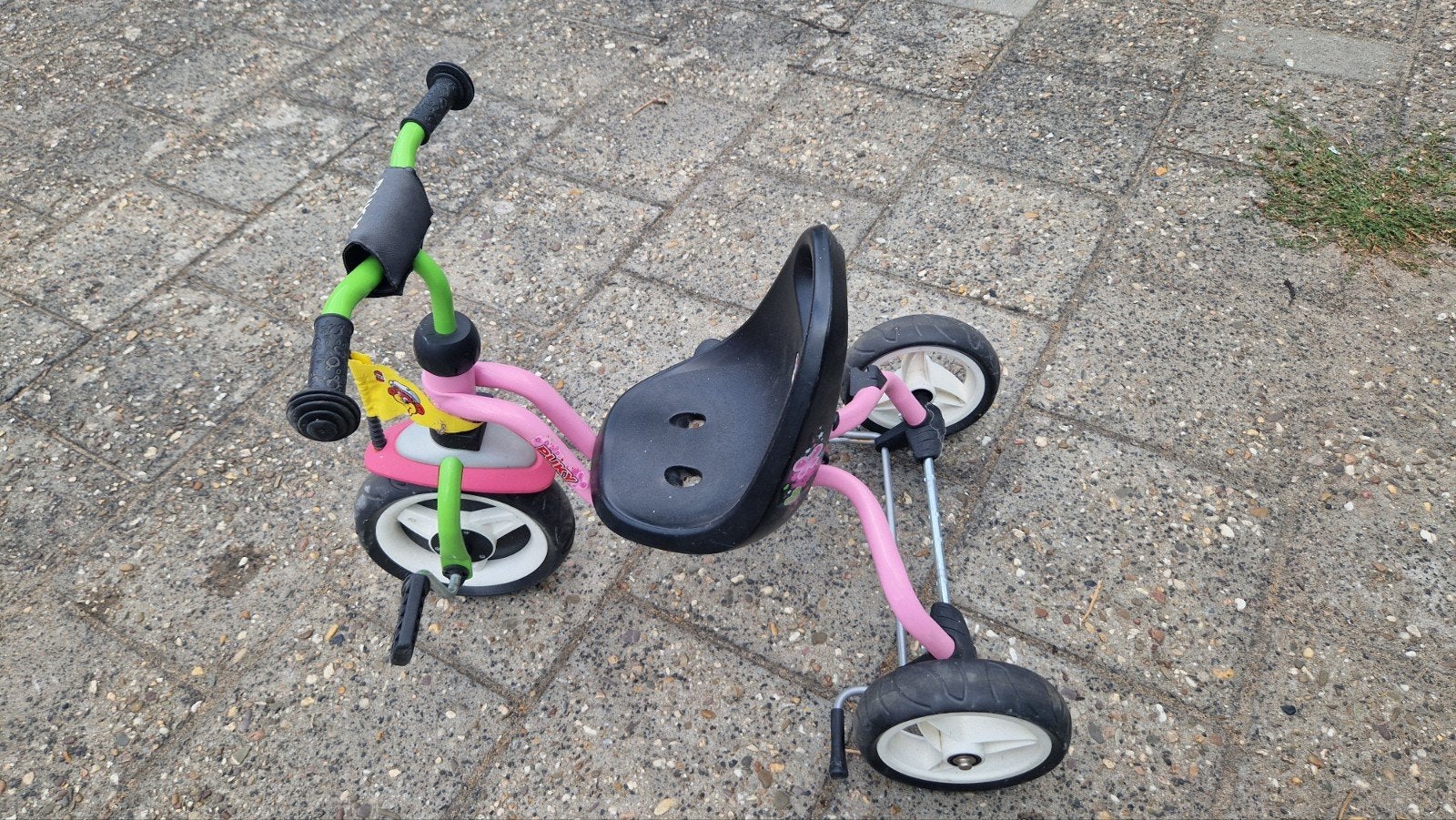Puky driewieler roze/groen - Zo goed als nieuw, Terugtraprem, Verstelbare zitting, Puky, Ophalen of Verzenden