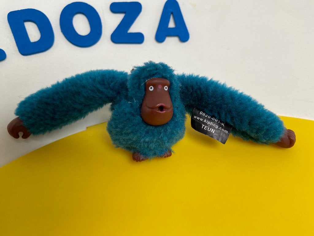 K2132 Kipling aap aapje blauw sleutelhanger, Ophalen of Verzenden, Gebruikt, Overige typen