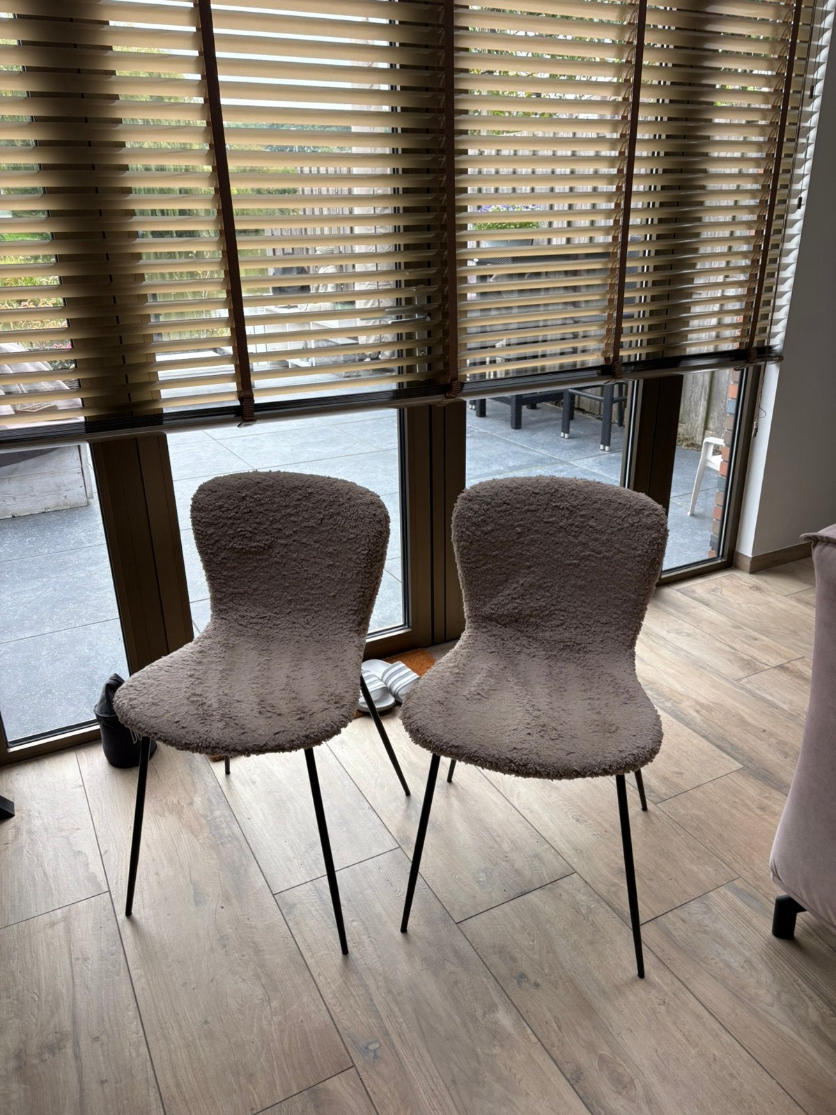 Teddy stoelen zand 2 stuks, Ophalen, Twee, Overige kleuren, Zo goed als nieuw