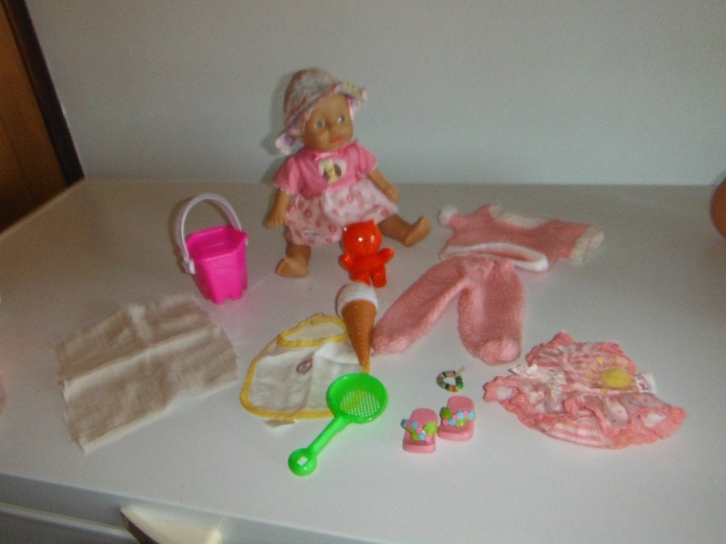 baby born  die echt kan zwemmen met acc, Ophalen of Verzenden, Zo goed als nieuw, Babypop
