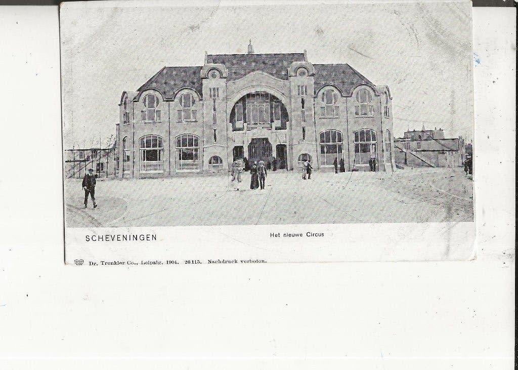 Scheveningen Het nieuwe Circustheater 1904, Verzamelen, Ophalen of Verzenden, Voor 1920, Ongelopen, Zuid-Holland