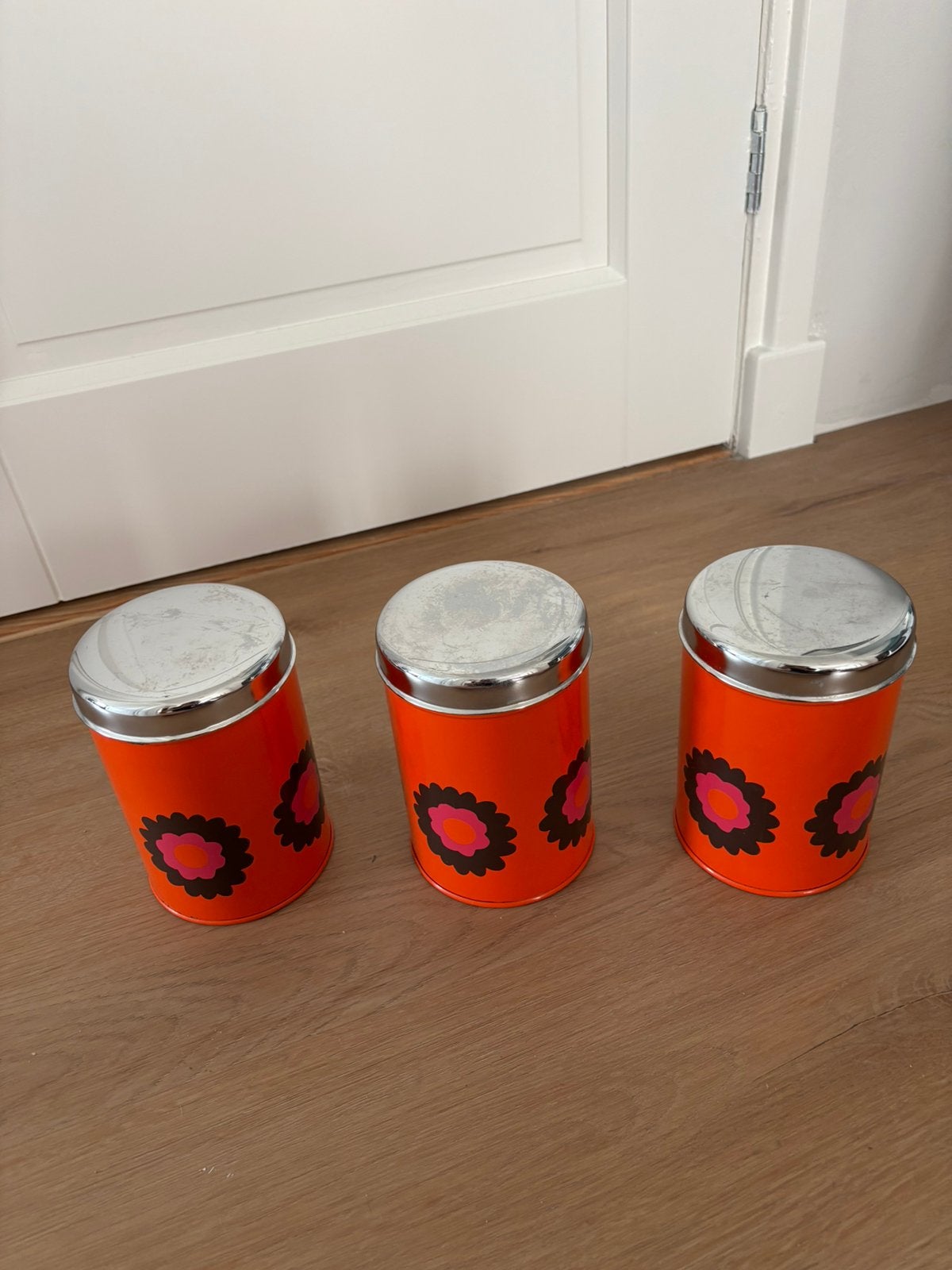 Set van 3 Brabantia Patrice voorraad blikken, Ophalen, Gebruikt, Overige