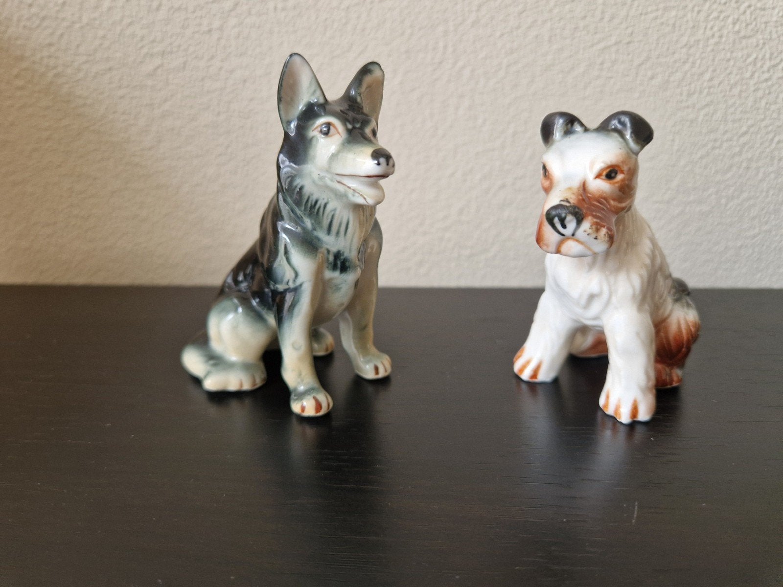 hondjes uit de jaren 50 - Duitse herder & ruwharige terrier, Ophalen of Verzenden, Zo goed als nieuw, Hond of Kat, Beeldje of Figuurtje