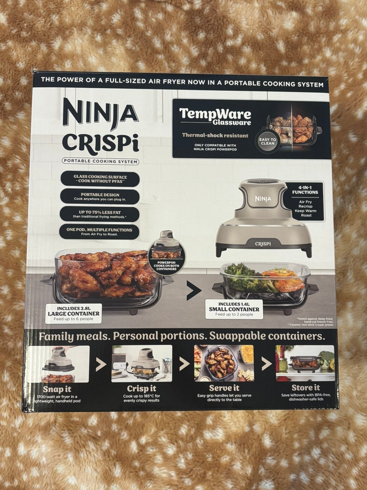 Ninja Crispi 4-in-1, Witgoed en Apparatuur, Airfryers, Ophalen of Verzenden, Nieuw, Airfryer