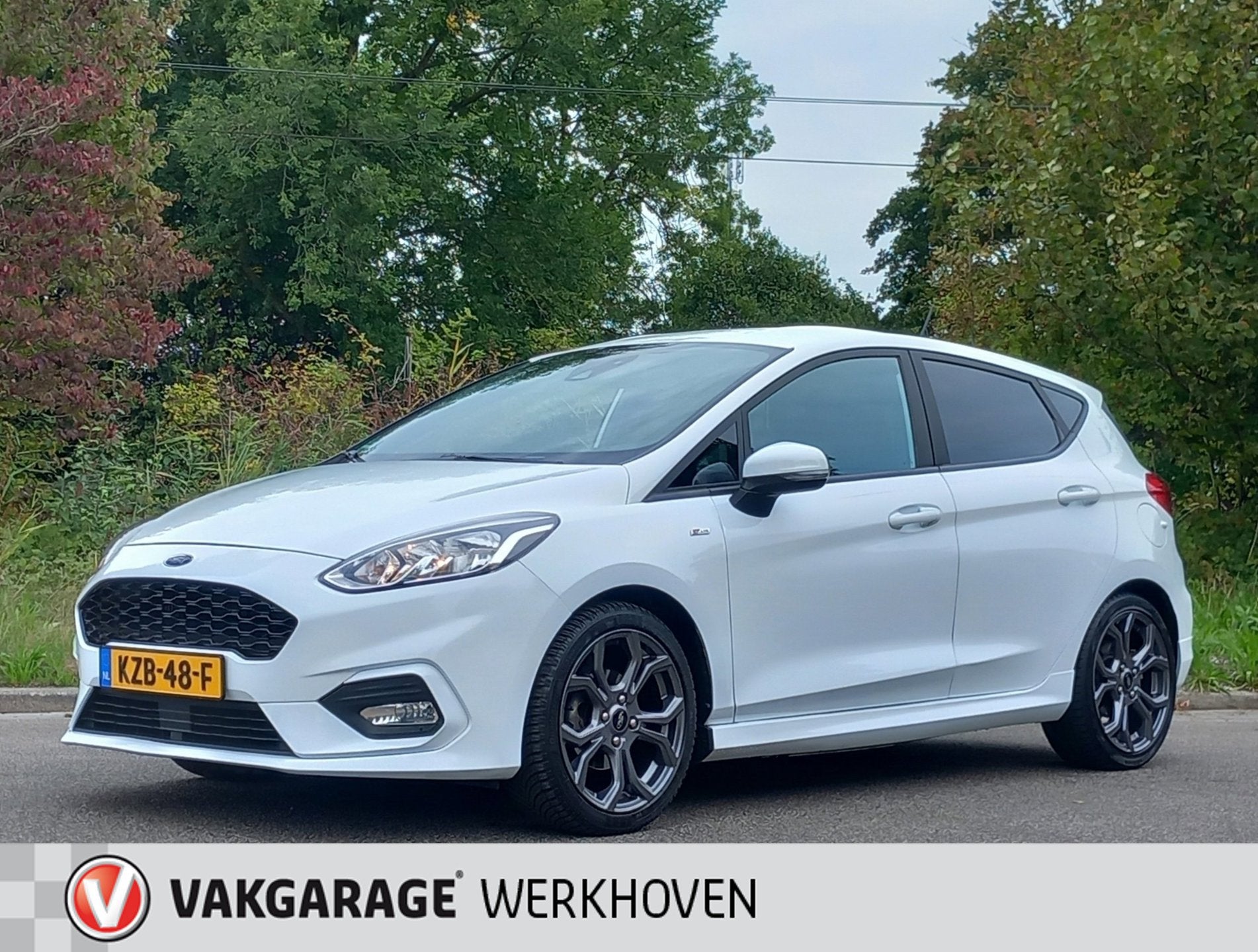 Ford Fiesta 1.0 EcoBoost ST-Line AUTOMAAT | Orig. 47.000 km, Gebruikt, Zwart, Wit, 600 kg