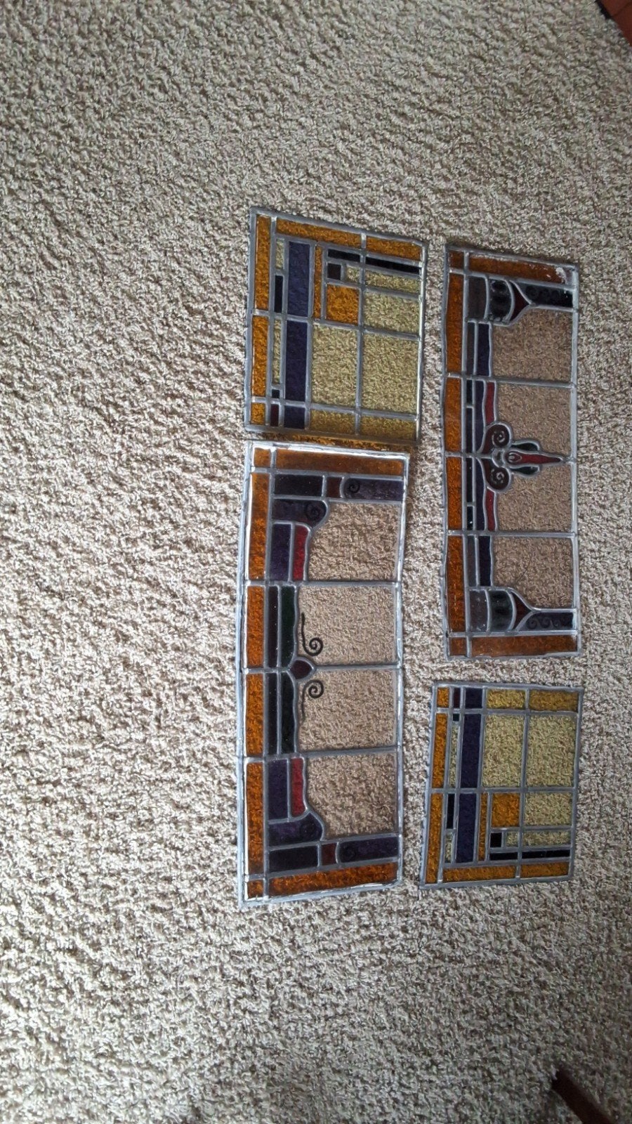 Antiek glas in lood panelen, Antiek en Kunst, Ophalen