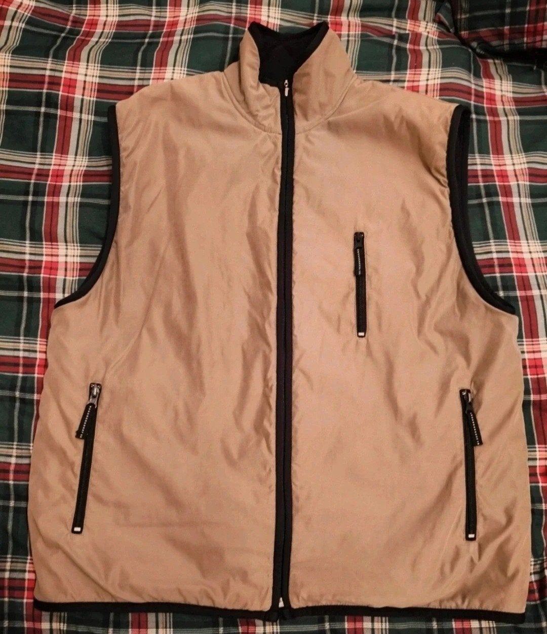 Weatherproof omkeerbaar vest, beige/zwart, maat L, Kleding | Heren, Bodywarmers, Ophalen of Verzenden